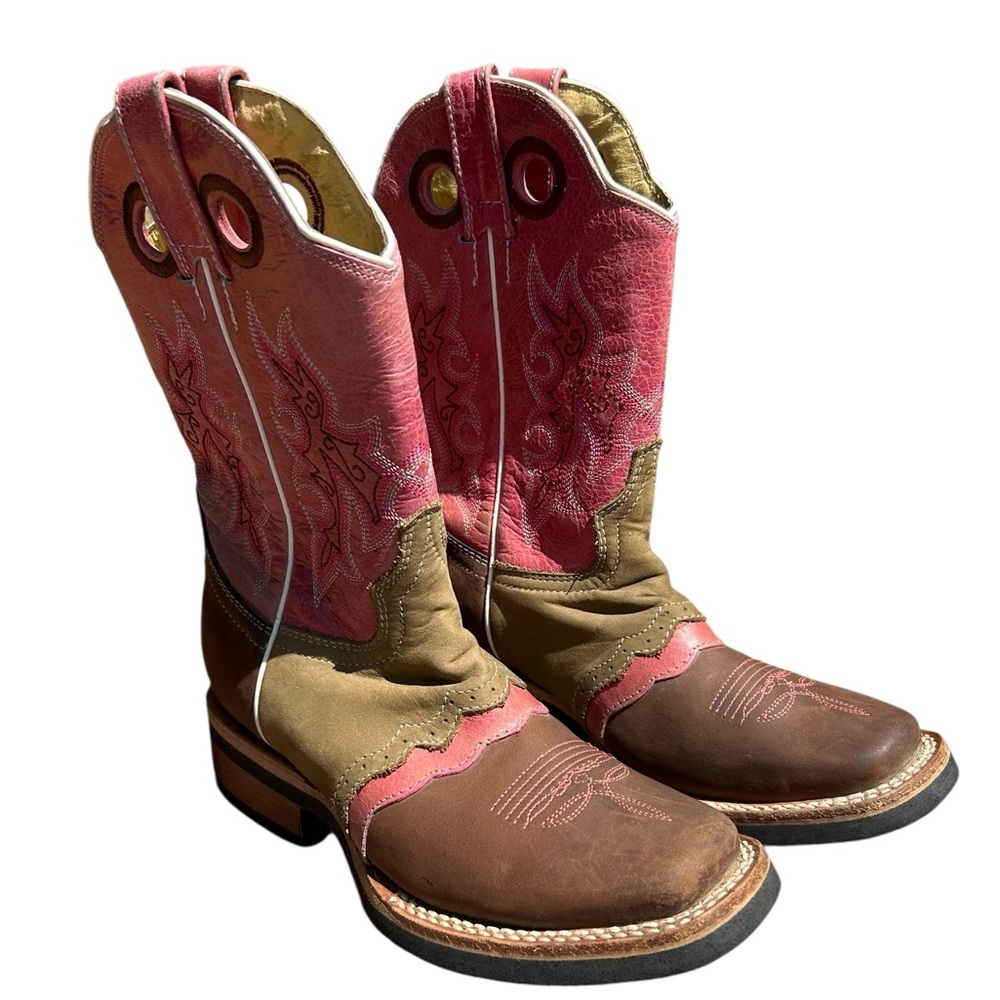 El General Pink Women Square Toe Western Boot women’s 5 kids 3.5 Mex 22